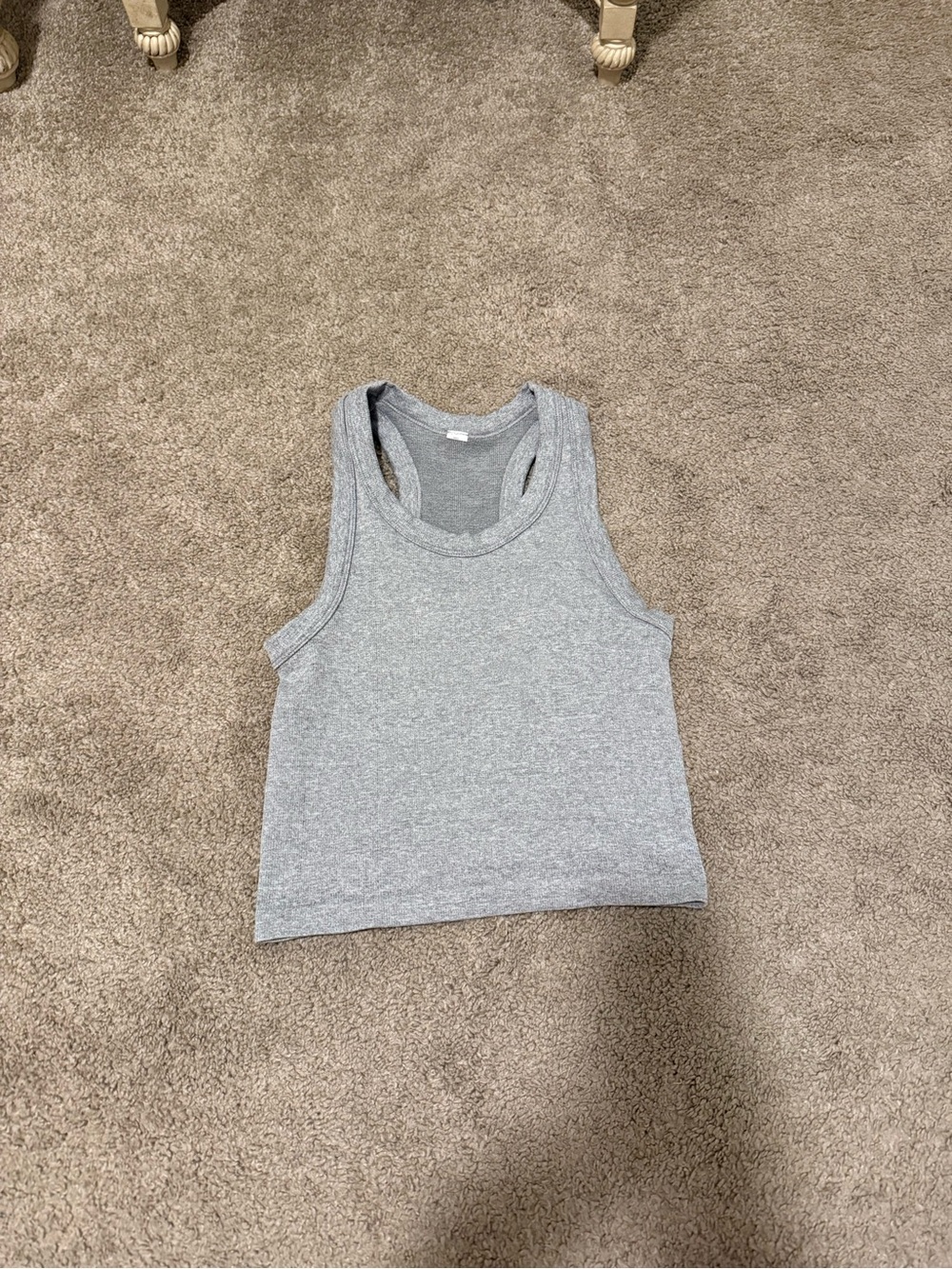 NWOT YOGALICIOUS Women’s Grey Racerback Athletic Tank Top